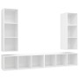 Muebles de salón de pared 4 piezas madera de ingeniería blanco de vidaXL, Muebles TV - Ref: Foro24-3079880, Precio: 178,52 €,...