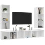 Wall living room furniture 4 pieces white engineered wood by vidaXL, TV Furniture - Ref: Foro24-3079880, Price: 178,52 €, Dis...