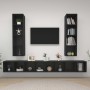 Wall living room furniture 4 pieces black engineered wood by vidaXL, TV Furniture - Ref: Foro24-3079890, Price: 237,99 €, Dis...