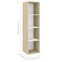 Wall-mounted living room furniture 4 pieces white and Sonoma oak by vidaXL, TV Furniture - Ref: Foro24-3079894, Price: 238,20...