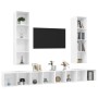 Wall-mounted living room furniture 4 pieces white and Sonoma oak by vidaXL, TV Furniture - Ref: Foro24-3079895, Price: 255,82...