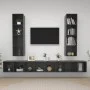 Wall-mounted living room furniture 4 pieces glossy gray engineered wood by vidaXL, TV Furniture - Ref: Foro24-3079897, Price:...