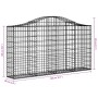 Gabion baskets 3 pcs arch shape iron 200x30x100/120 cm by vidaXL, Pots and planters - Ref: Foro24-3145431, Price: 227,63 €, D...