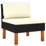 Set muebles de jardín 7 pzas ratán sintético eucalipto negro de vidaXL, Conjuntos de jardín - Ref: Foro24-3082081, Precio: 43...