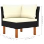 Set muebles de jardín 7 pzas ratán sintético eucalipto negro de vidaXL, Conjuntos de jardín - Ref: Foro24-3082081, Precio: 43...