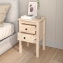 Solid pine wood bedside table 40x35x61.5 cm by vidaXL, Nightstands - Ref: Foro24-813689, Price: 57,57 €, Discount: %