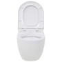 Wall-mounted toilet with ceramic hidden high cistern by vidaXL, Bathrooms - Ref: Foro24-3082092, Price: 309,35 €, Discount: %