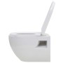 Wall-mounted toilet with ceramic hidden high cistern by vidaXL, Bathrooms - Ref: Foro24-3082092, Price: 309,35 €, Discount: %