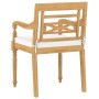 Batavia chairs with cushions 4 units solid teak wood by vidaXL, Garden chairs - Ref: Foro24-3087054, Price: 525,93 €, Discoun...