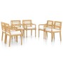 Batavia chairs 6 units solid teak wood with cushions by vidaXL, Garden chairs - Ref: Foro24-3087055, Price: 788,99 €, Discoun...