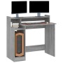 Desk with LED lights, gray Sonoma plywood, 97x45x90 cm by vidaXL, Desks - Ref: Foro24-820476, Price: 68,81 €, Discount: %