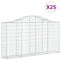 Gabion baskets 25 pcs arch shape iron 200x30x100/120 cm by vidaXL, Pots and planters - Ref: Foro24-3145446, Price: 1,00 €, Di...