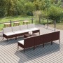 9-piece garden furniture set and brown synthetic rattan cushions by vidaXL, Garden sets - Ref: Foro24-3094331, Price: 550,37 ...