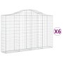 Gabion baskets 6 units, arched shape, iron, 200x30x120/140 cm by vidaXL, Pots and planters - Ref: Foro24-3145455, Price: 536,...