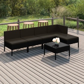 6-piece garden furniture set and black synthetic rattan cushions by vidaXL, Garden sets - Ref: Foro24-3094373, Price: 347,99 ...