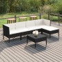 6-teiliges Gartenmöbel-Set und schwarze Kissen aus synthetischem Rattan von vidaXL, Gartensets - Ref: Foro24-3094384, Preis: ...