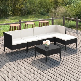 6-piece garden furniture set and black synthetic rattan cushions by vidaXL, Garden sets - Ref: Foro24-3094384, Price: 457,91 ...