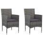 3-piece garden furniture set with gray synthetic rattan cushions by vidaXL, Garden sets - Ref: Foro24-3094979, Price: 269,99 ...