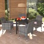 Juego muebles jardín 5 pzas con cojines ratán sintético gris de vidaXL, Conjuntos de jardín - Ref: Foro24-3094980, Precio: 39...