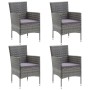 5-piece garden furniture set with gray synthetic rattan cushions by vidaXL, Garden sets - Ref: Foro24-3094980, Price: 399,07 ...