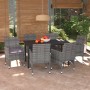 Set comedor jardín 7 pzas y cojines ratán sintético gris de vidaXL, Conjuntos de jardín - Ref: Foro24-3094982, Precio: 564,66...