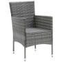 Set de muebles jardín 9 pzas con cojines ratán sintético gris de vidaXL, Conjuntos de jardín - Ref: Foro24-3094984, Precio: 7...