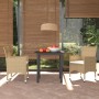 Set comedor de jardín 3 pzas con cojines ratán sintético beige de vidaXL, Conjuntos de jardín - Ref: Foro24-3094985, Precio: ...