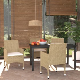 5-piece garden furniture set with beige synthetic rattan cushions by vidaXL, Garden sets - Ref: Foro24-3094987, Price: 413,06...