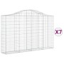 Gabionenkörbe 7 Stück Bogenform Eisen 200x30x120/140 cm von vidaXL, Töpfe und Pflanzgefäße - Ref: Foro24-3145456, Preis: 611,...