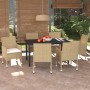 Set comedor de jardín 7 pzas con cojines ratán sintético beige de vidaXL, Conjuntos de jardín - Ref: Foro24-3094988, Precio: ...