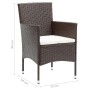 Set comedor de jardín 3 pzas con cojines ratán sintético marrón de vidaXL, Conjuntos de jardín - Ref: Foro24-3094991, Precio:...