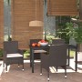 5-piece garden furniture set with brown synthetic rattan cushions by vidaXL, Garden sets - Ref: Foro24-3094993, Price: 438,46...