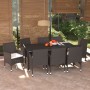 Set de muebles jardín 9 pzas con cojines ratán sintético marrón de vidaXL, Conjuntos de jardín - Ref: Foro24-3094996, Precio:...