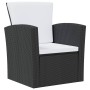 Set muebles de jardín 16 piezas y cojines ratán sintético negro de vidaXL, Conjuntos de jardín - Ref: Foro24-3095942, Precio:...