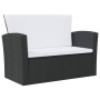 Set muebles de jardín 16 piezas y cojines ratán sintético negro de vidaXL, Conjuntos de jardín - Ref: Foro24-3095942, Precio:...