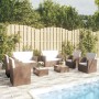 8-teiliges Gartenmöbel-Set und braune synthetische Rattankissen von vidaXL, Gartensets - Ref: Foro24-3095943, Preis: 769,37 €...