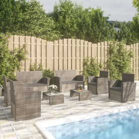 Garden furniture set 8 pieces and gray synthetic rattan cushions by vidaXL, Garden sets - Ref: Foro24-3095951, Price: 660,18 ...