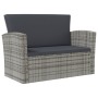 Set de muebles de jardín 16 pzas y cojines ratán sintético gris de vidaXL, Conjuntos de jardín - Ref: Foro24-3095946, Precio:...