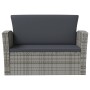 Set de muebles de jardín 16 pzas y cojines ratán sintético gris de vidaXL, Conjuntos de jardín - Ref: Foro24-3095946, Precio:...