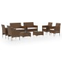 8-piece garden furniture set and brown synthetic rattan cushions by vidaXL, Garden sets - Ref: Foro24-3095957, Price: 409,99 ...