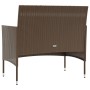 Set muebles de jardín 8 pzas y cojines ratán sintético marrón de vidaXL, Conjuntos de jardín - Ref: Foro24-3095957, Precio: 4...