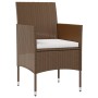 Set muebles de jardín 8 pzas y cojines ratán sintético marrón de vidaXL, Conjuntos de jardín - Ref: Foro24-3095957, Precio: 4...