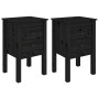 Nightstands 2 pcs solid black pine wood 40x35x61.5cm by vidaXL, Nightstands - Ref: Foro24-813698, Price: 83,61 €, Discount: %