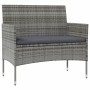 Set de muebles de jardín 16 pzas y cojines ratán sintético gris de vidaXL, Conjuntos de jardín - Ref: Foro24-3095960, Precio:...