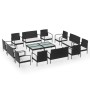 16-piece garden furniture set and black synthetic rattan cushions by vidaXL, Garden sets - Ref: Foro24-3095964, Price: 814,06...