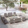 16-teiliges Gartenmöbel-Set und graue synthetische Rattankissen von vidaXL, Gartensets - Ref: Foro24-3095968, Preis: 844,87 €...