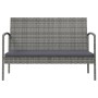 Set de muebles de jardín 16 pzas y cojines ratán sintético gris de vidaXL, Conjuntos de jardín - Ref: Foro24-3095968, Precio:...