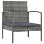 Set de muebles de jardín 16 pzas y cojines ratán sintético gris de vidaXL, Conjuntos de jardín - Ref: Foro24-3095968, Precio:...