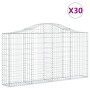 Gabionenkörbe 30 Stück Bogenform Eisen 200x30x100/120 cm von vidaXL, Töpfe und Pflanzgefäße - Ref: Foro24-3145447, Preis: 2,0...