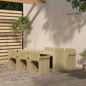 7-piece garden dining set made of impregnated pine wood by vidaXL, Garden sets - Ref: Foro24-3096615, Price: 634,99 €, Discou...